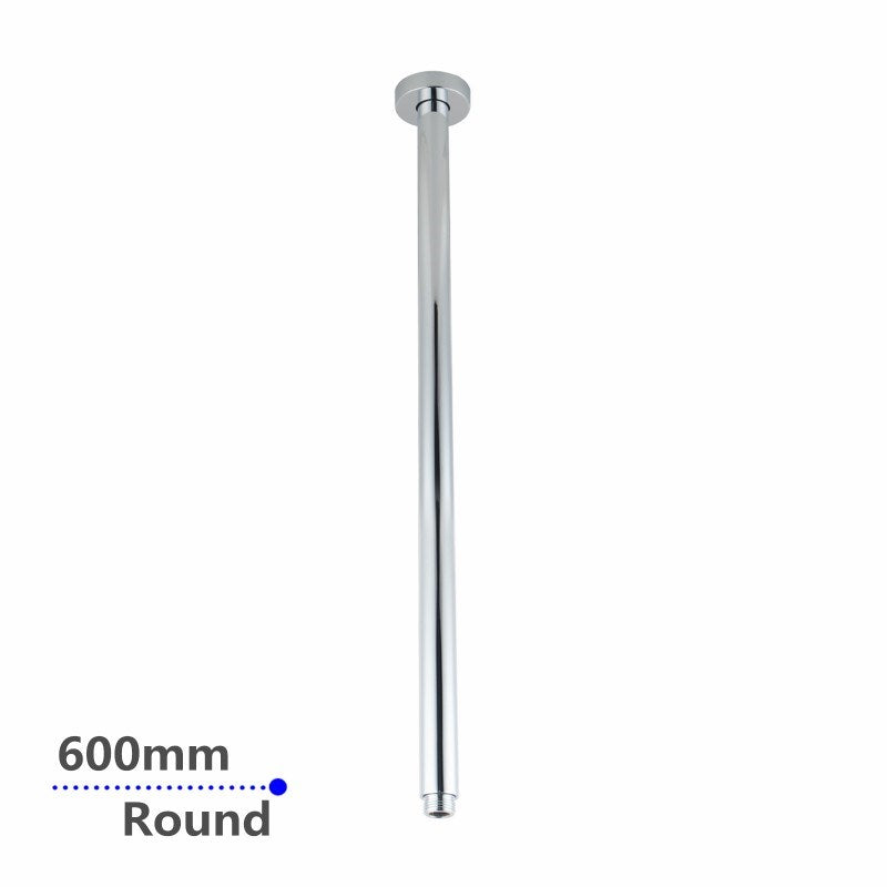 Round Chrome Ceiling Shower Arm 600mm