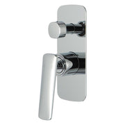 Square Chrome Wall Mixer With Diverter