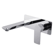 Chrome Bathtub/Basin Wall Mixer With Spout Wall Mounted