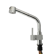 Square Chrome Pull Out Kitchen Sink Mixer Tap