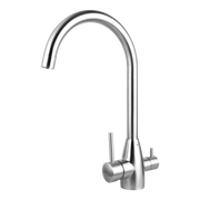 Chrome 3 Way Pure Drinking Water Hot & Cold Swivel Spout Kitchen Mixer