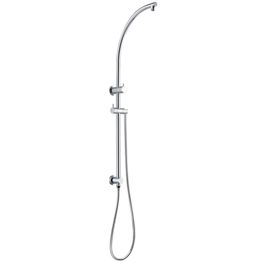 Round Chrome Shower Station without Shower Head and Handheld Shower
