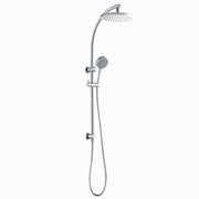 8 inch 200mm Round Chrome Twin Shower Station Top Water Inlet with 5 Functions Handheld