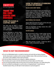 Carysil Care and Maintenance