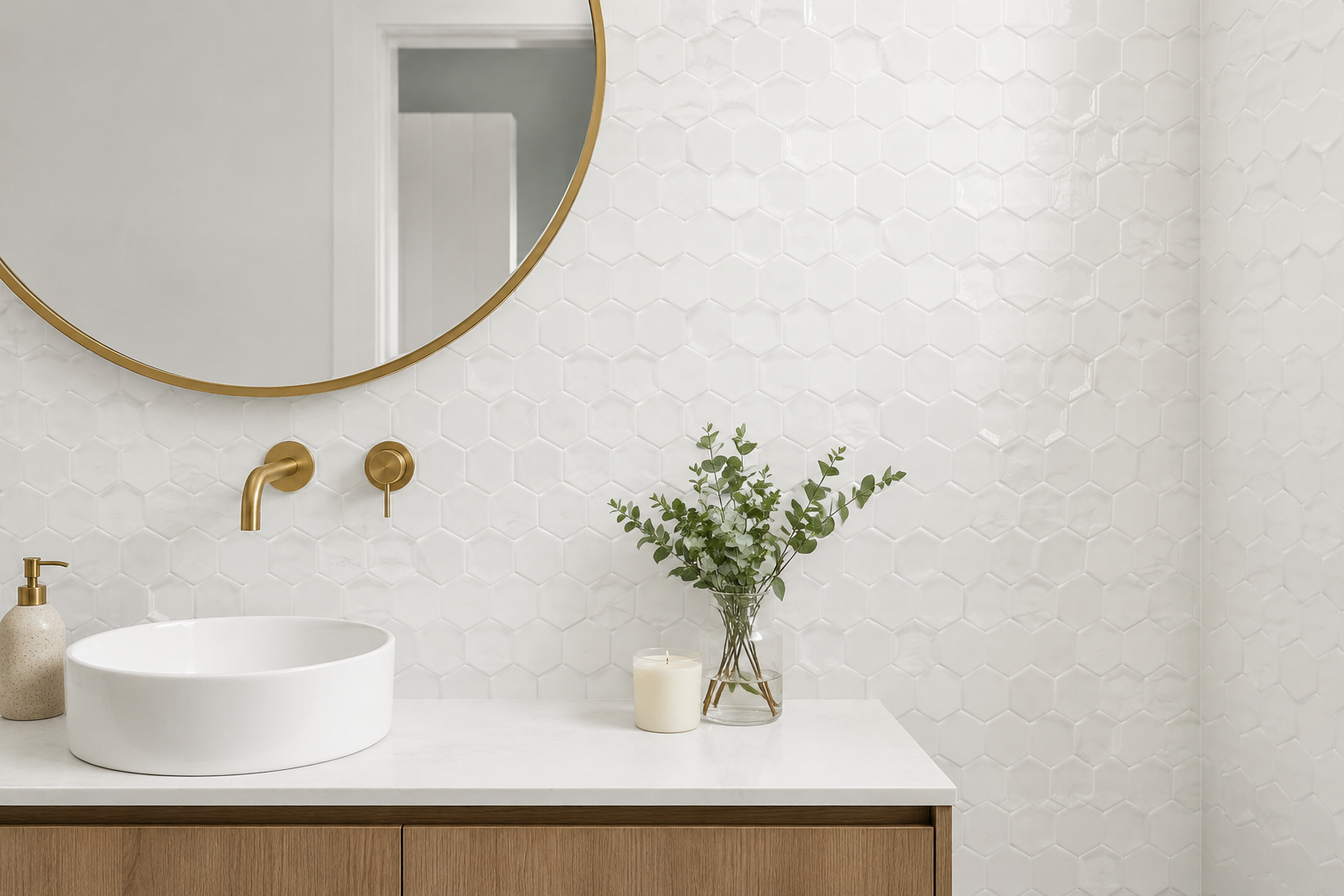 BHCS19	CHARM WHITE HEXAGON 600x300 GLOSS