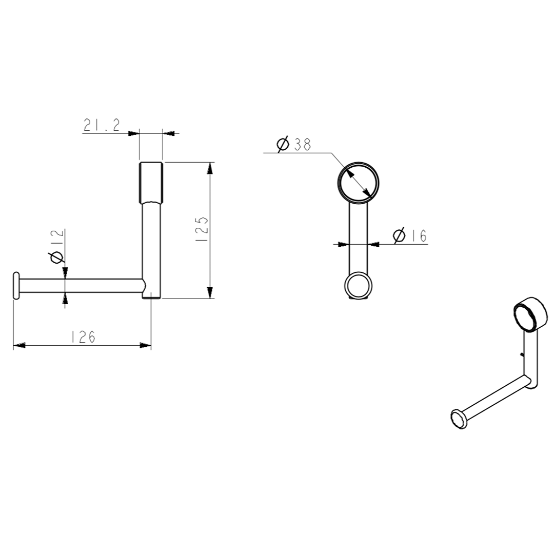 DDA Addon Toilet Roll Holder