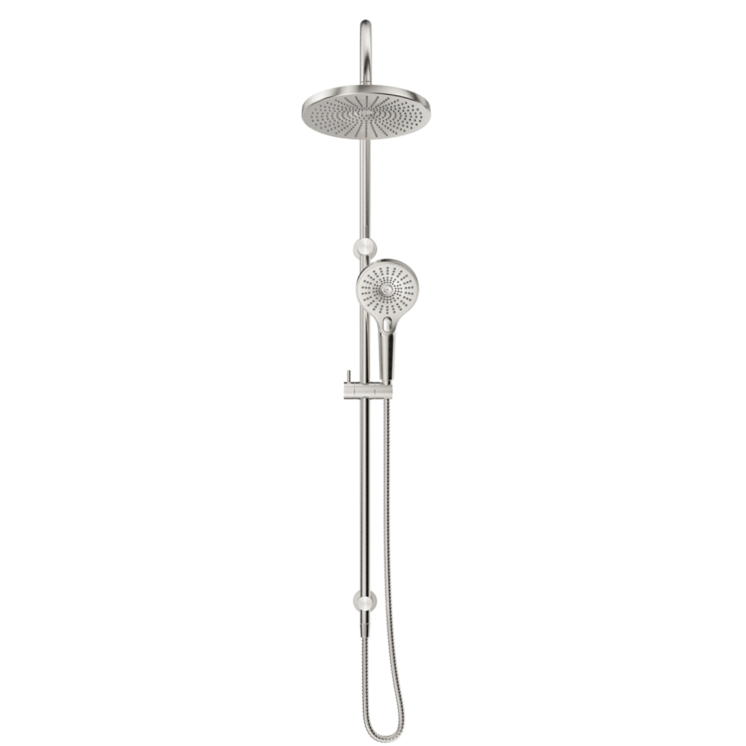 Mica Gooseneck Dual Shower Rail