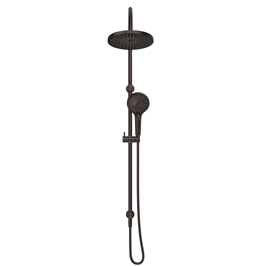Mica Gooseneck Dual Shower Rail