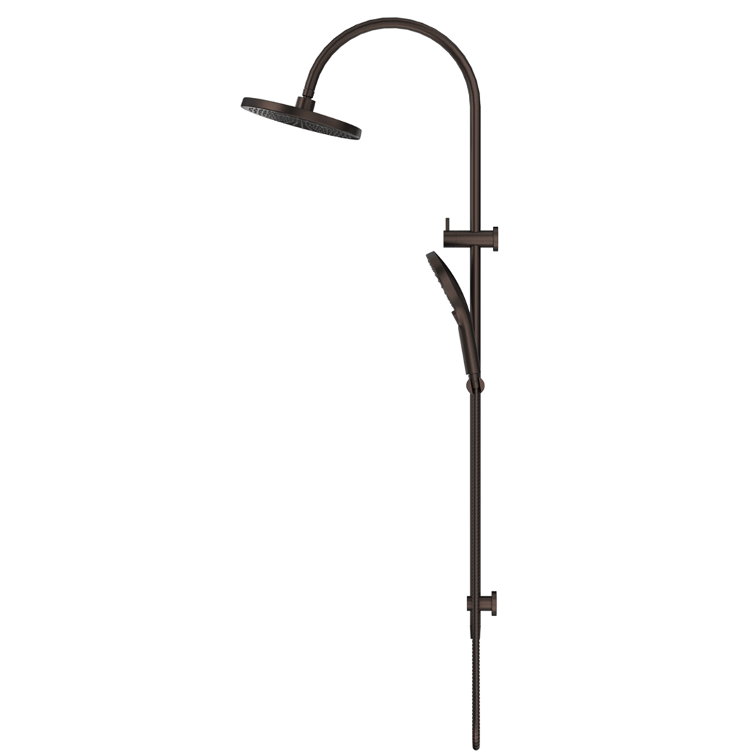 Mica Gooseneck Dual Shower Rail
