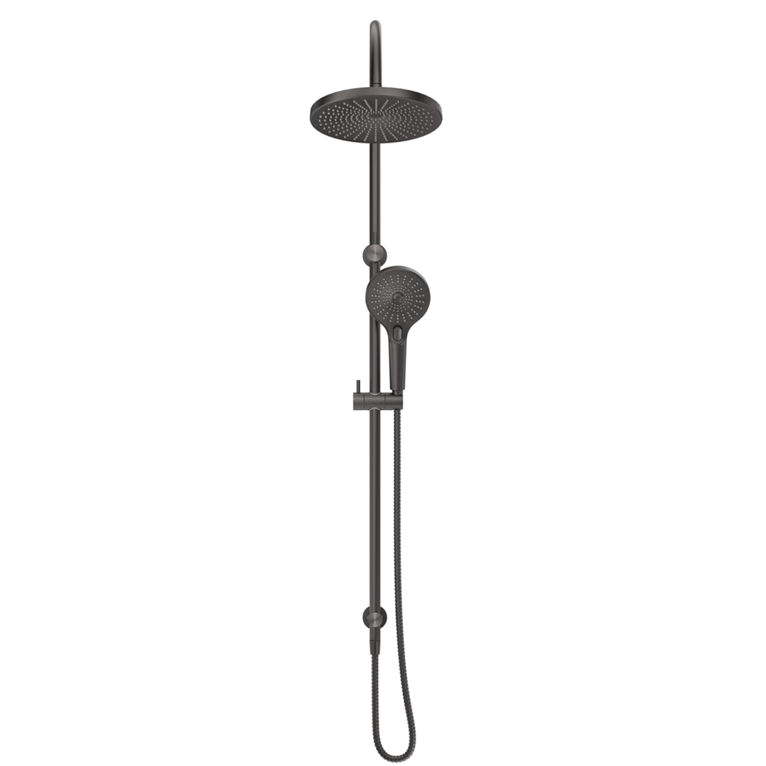 Mica Gooseneck Dual Shower Rail