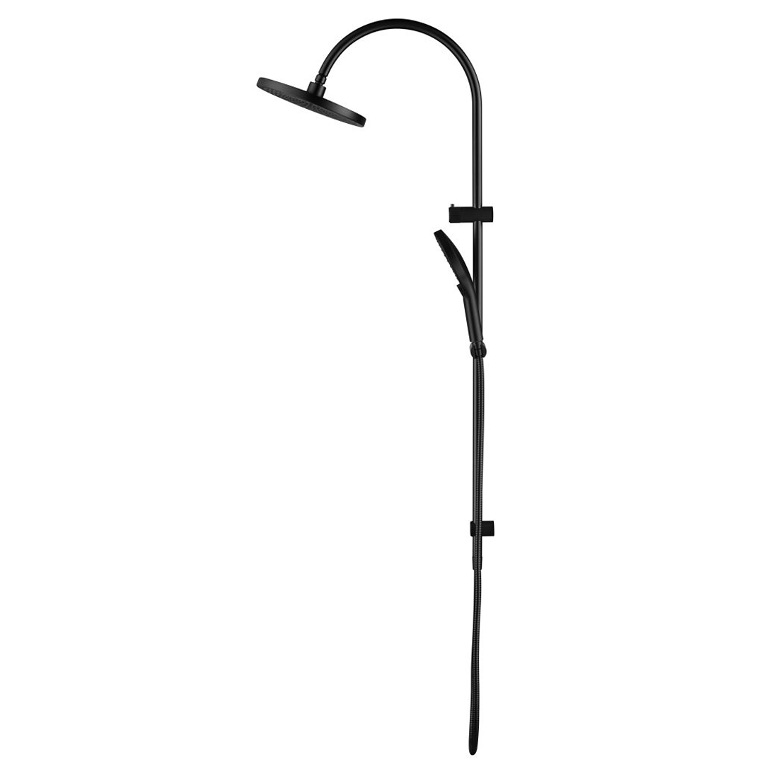 Mica Fluted Gooseneck Dual Shower