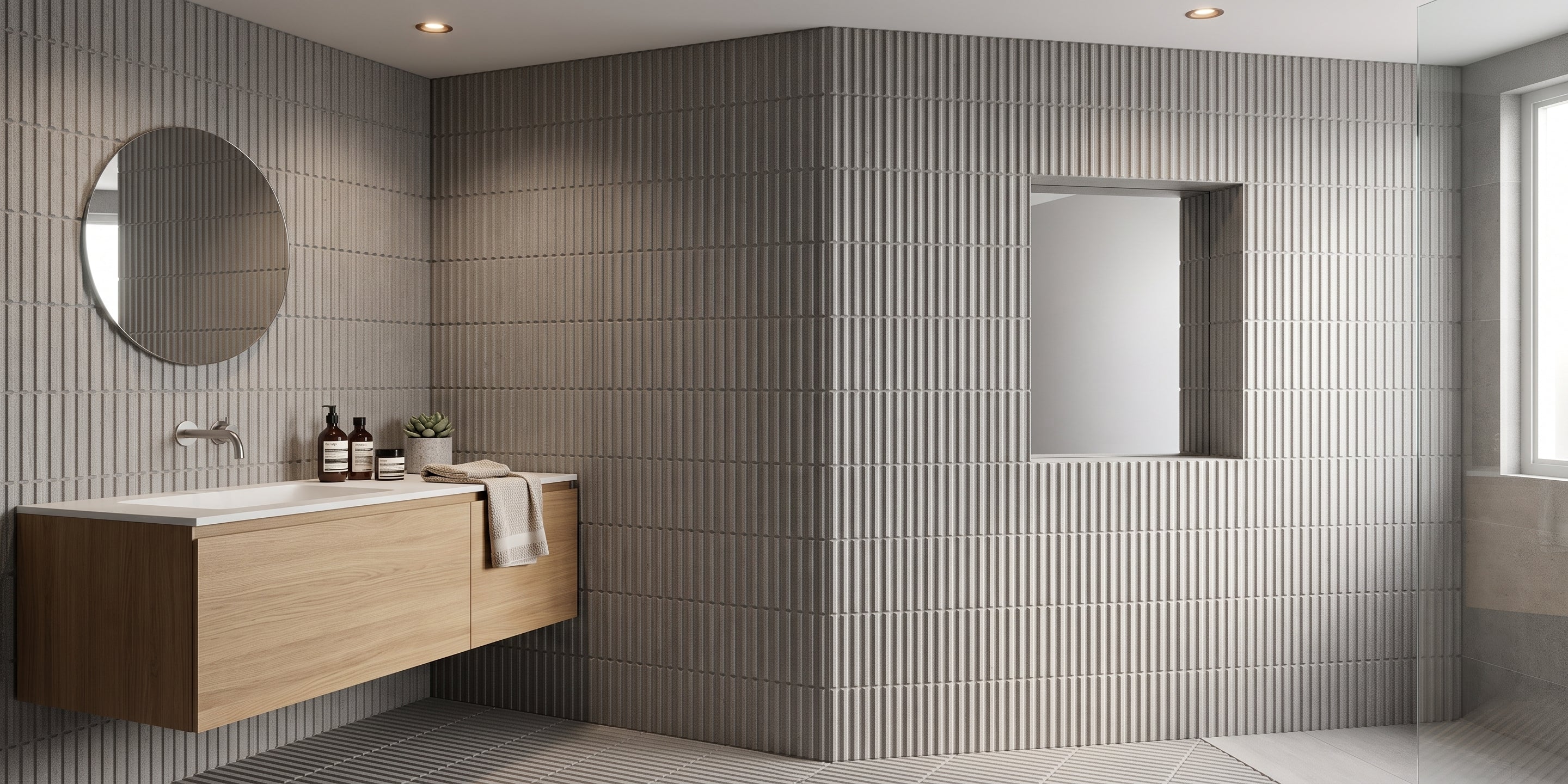 BEC906	Luma Stripes Grey 300 x 600 Matt
