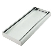 Lauxes 'Celleni' Aluminium Slimline Tile Insert Grate Silver 100*100*26mm(Maximum Length 5600mm,50mm Waste)