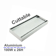 Lauxes 'Celleni' Aluminium Slimline Tile Insert Grate Silver 100*100*26mm