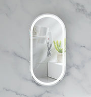 CARYSIL Noble 450x900mm MATTE WHITE Oval LED Shaving Cabinet