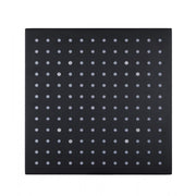 Square Black LED Rainfall Shower Head 250mm
