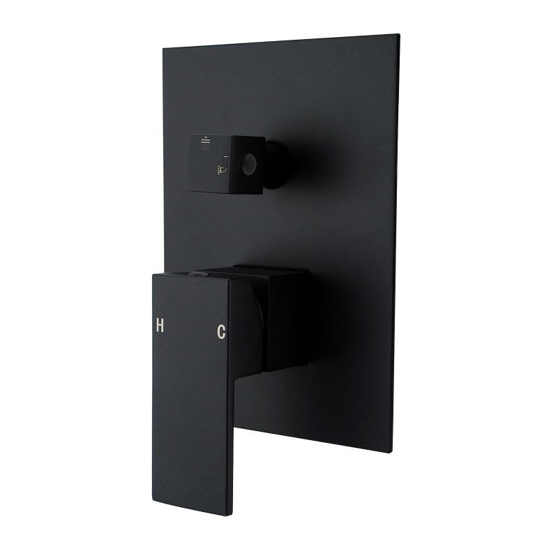 Black Shower Bath Mixer Diverter