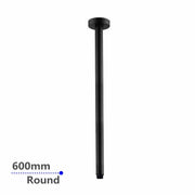 Round Black Ceiling Shower Arm 600mm