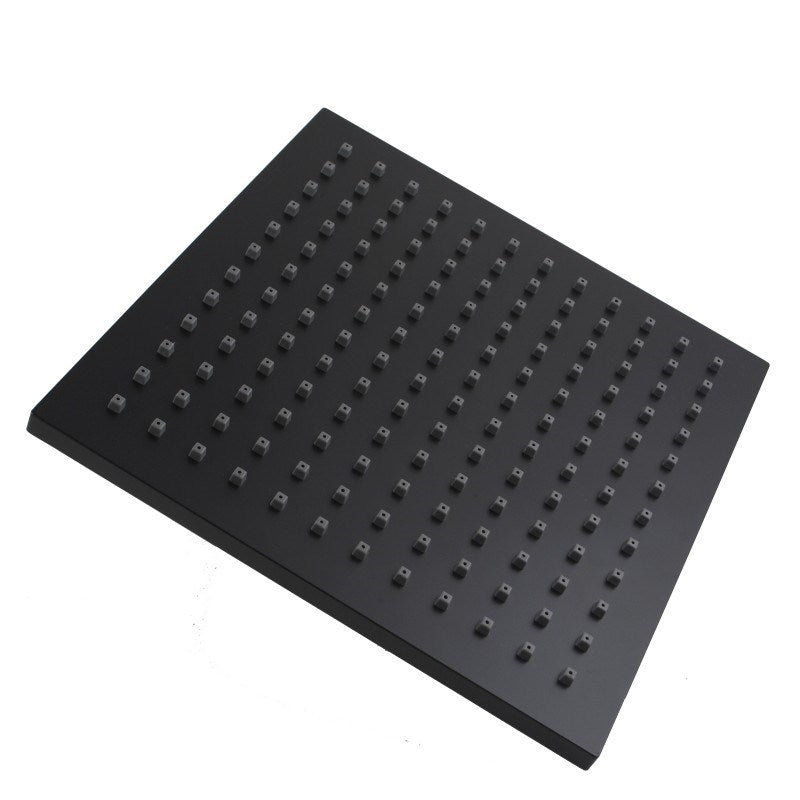 Square Black ABS Rainfall Shower Head 200mm