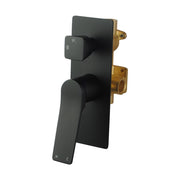 Square Black Grey Wall Mixer With Diverter