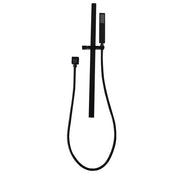 Square Black Hand Held Shower With Rail