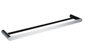 Rushy Series Black& Chrome Double Towel Rail 600mm