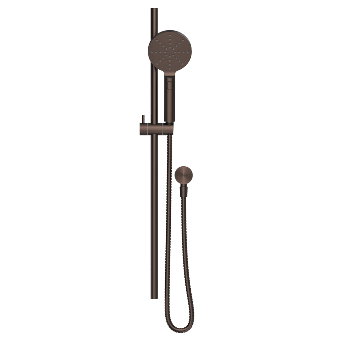 Mica Shower Head on Rail Round