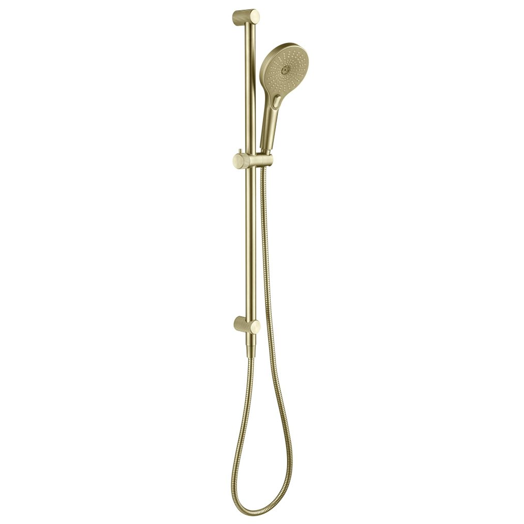 Mica Fluted Shower Head on Rail