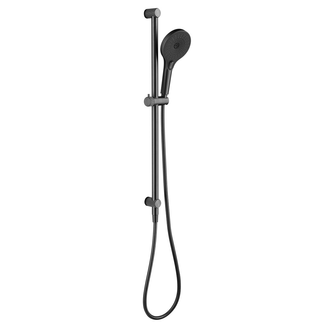 Mica Fluted Shower Head on Rail