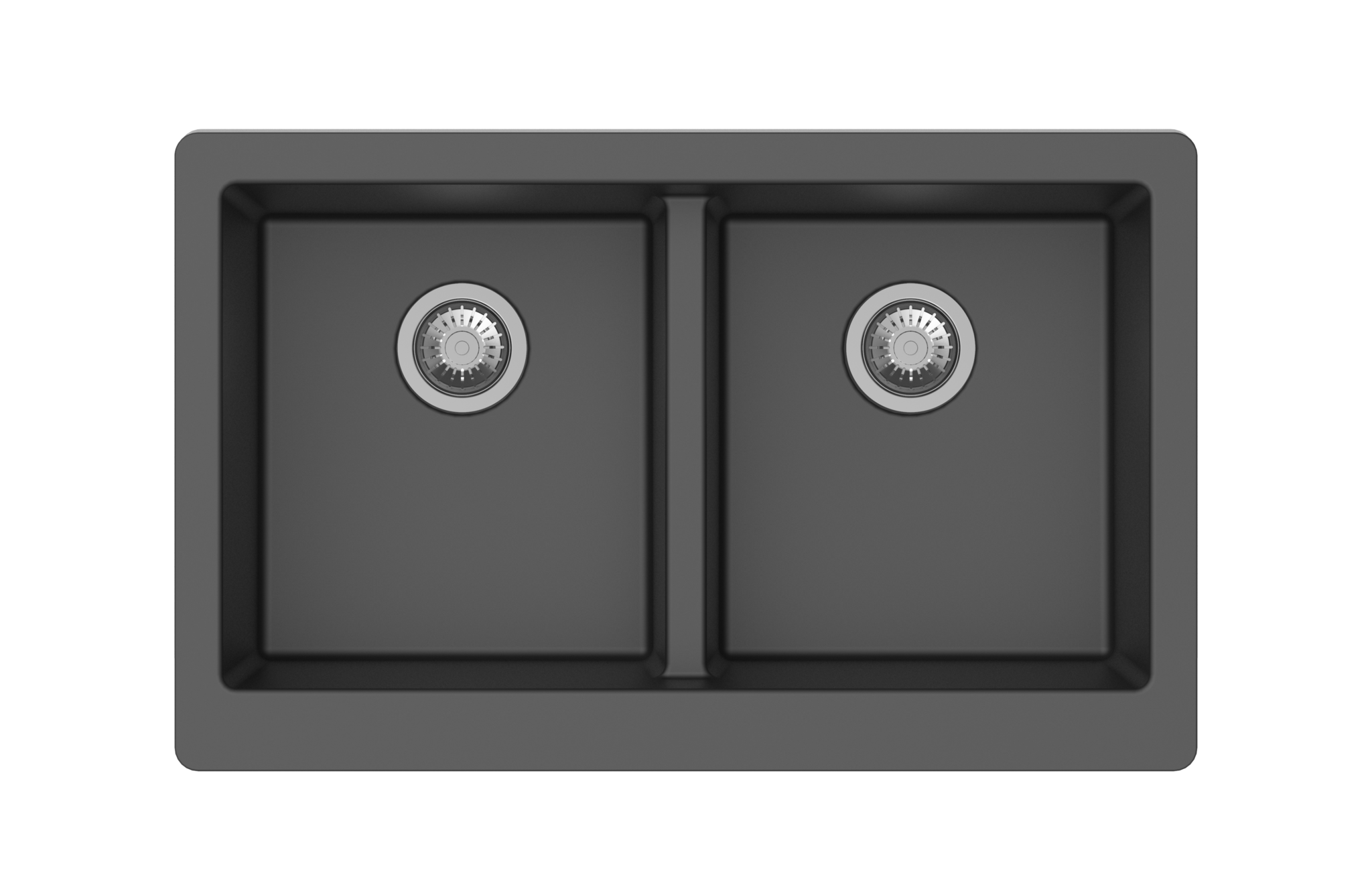 864x540x229mm Black Granite Butler Sink Double Bowls Farmhouse Kitchen Sink Apron Front