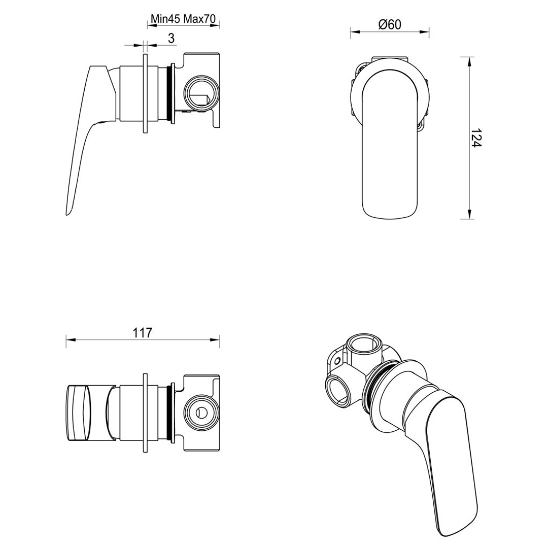 Kaza Shower Mixer