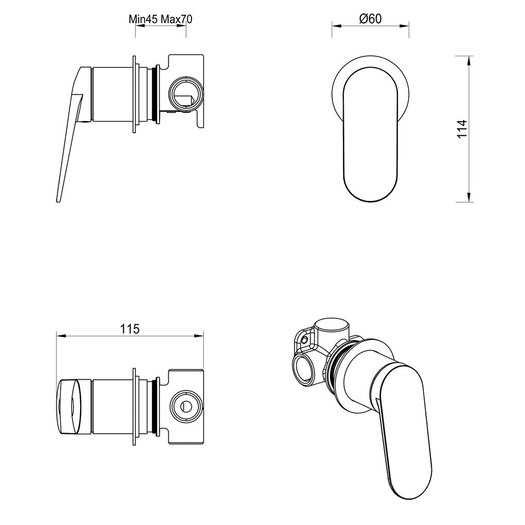 Lantra Shower Mixer