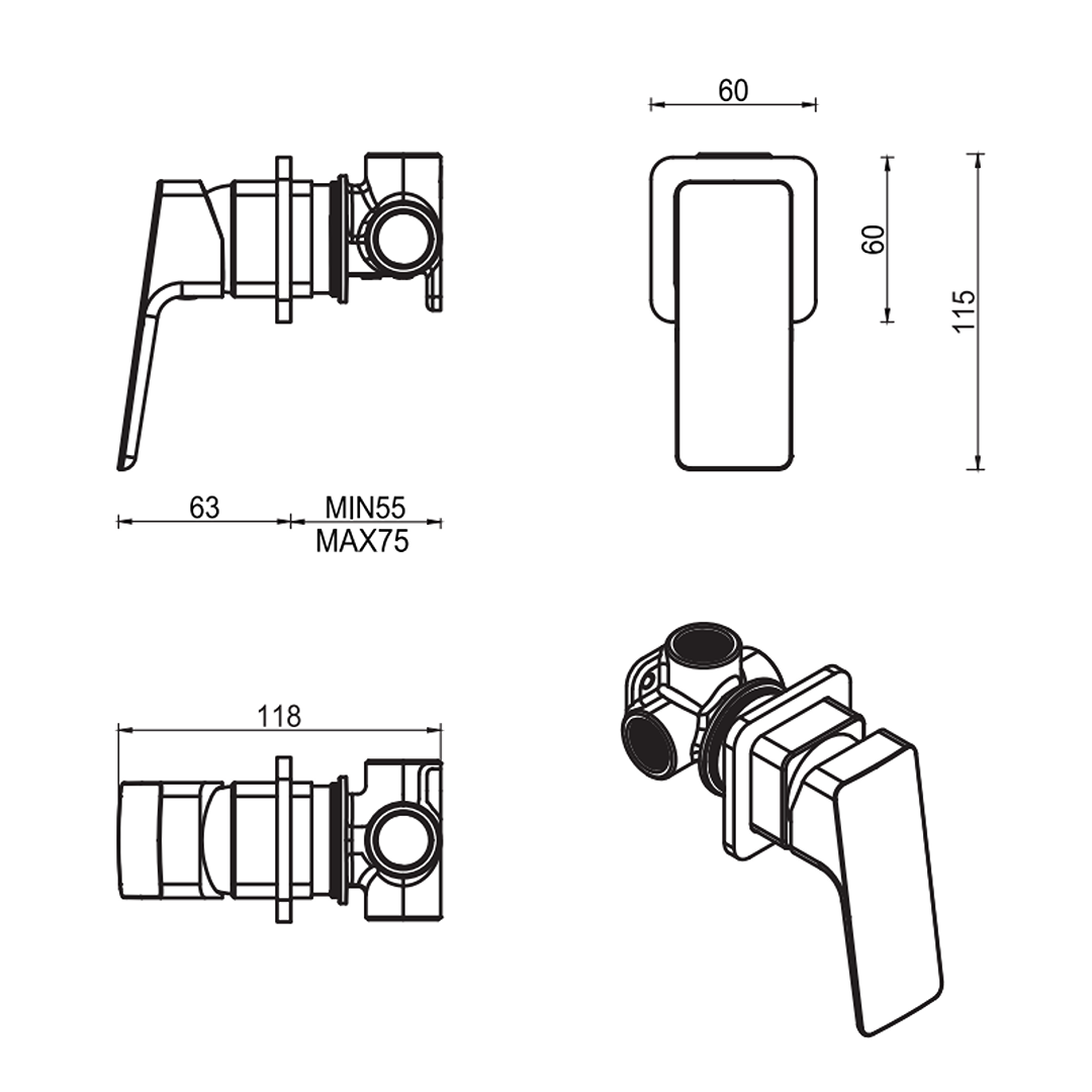 Tiago Shower Mixer