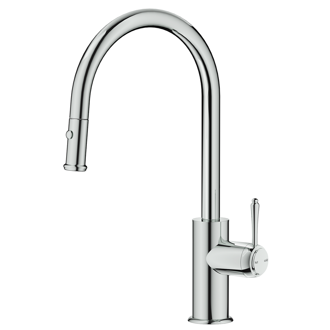 Mica Heritage Pull-Out Gooseneck Sink Mixer