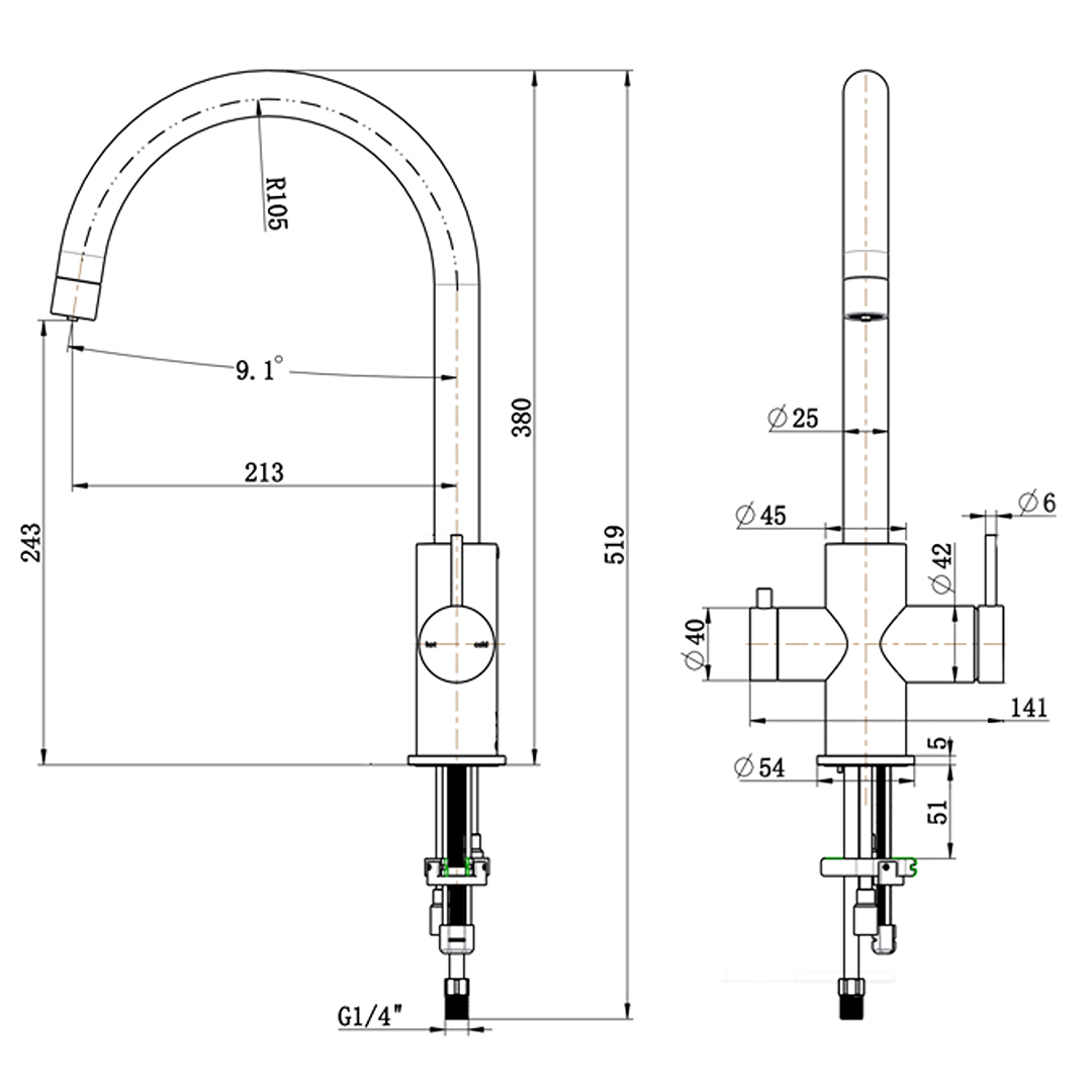 Mica Filter Sink Mixer
