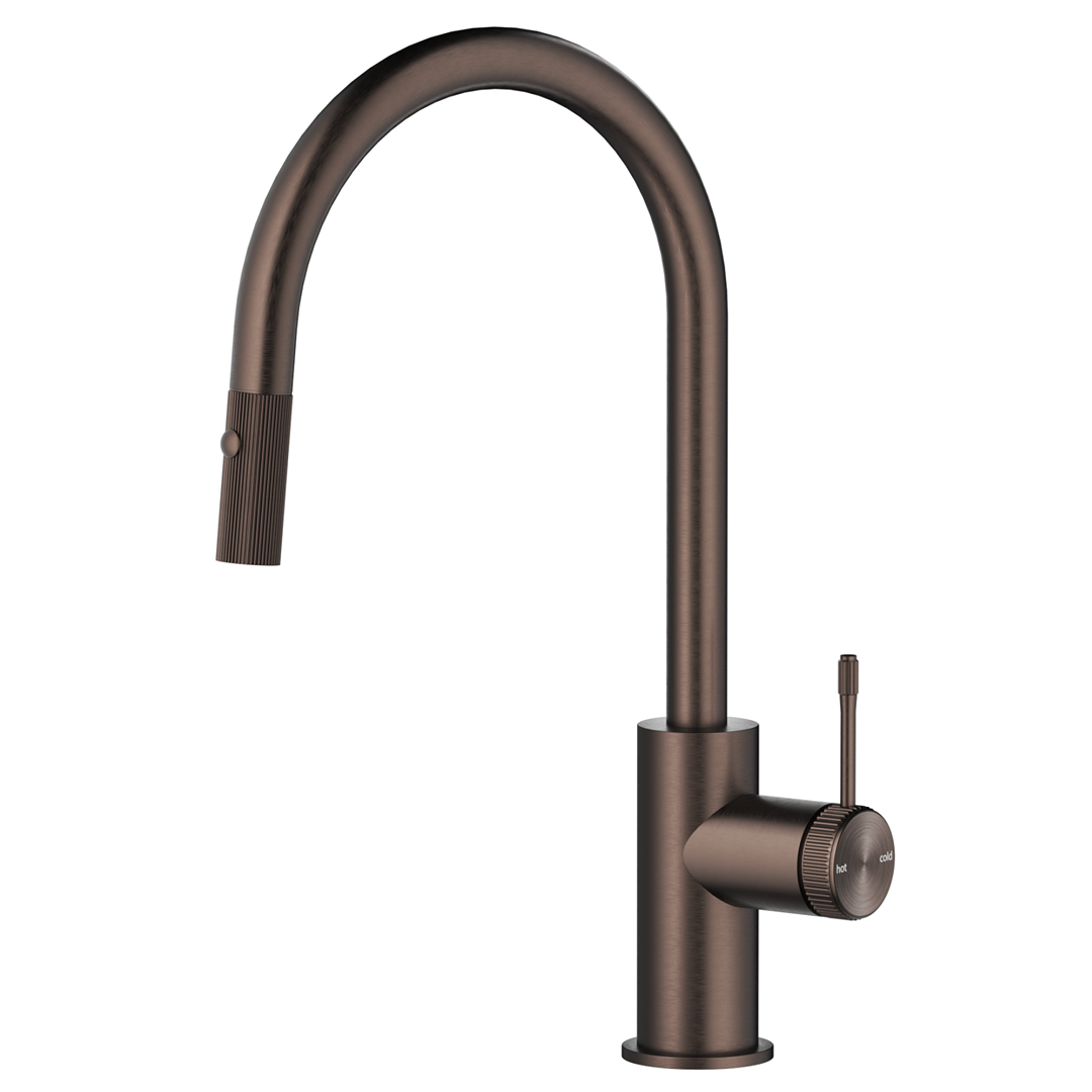 Mica Fluted Pull-Out Gooseneck Sink Mixer