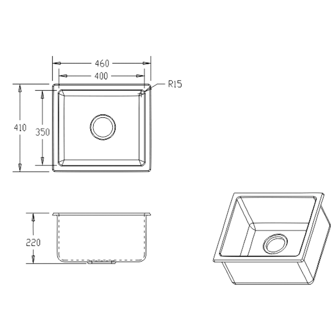 Fomos Sink 460 x 410mm