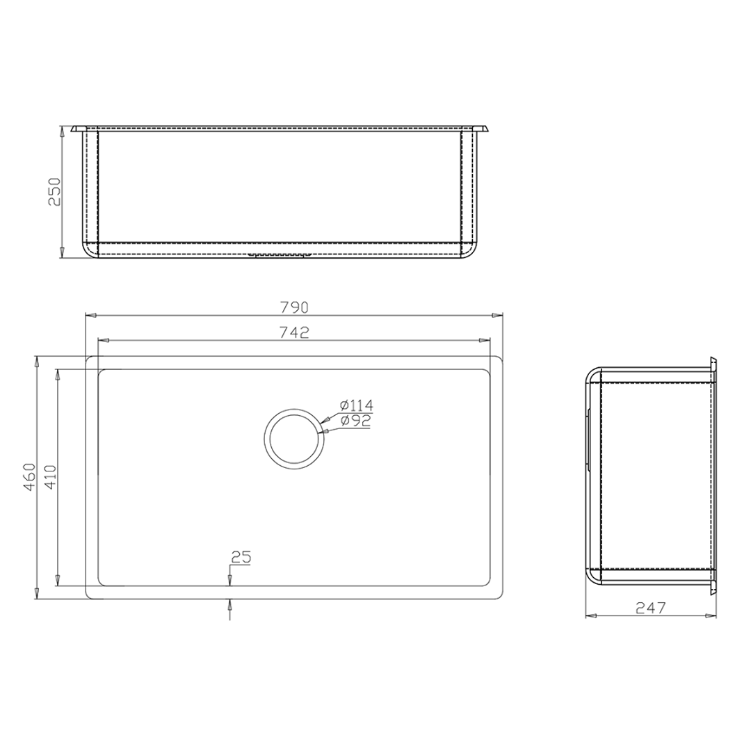 Fomos Sink 790 x 460mm