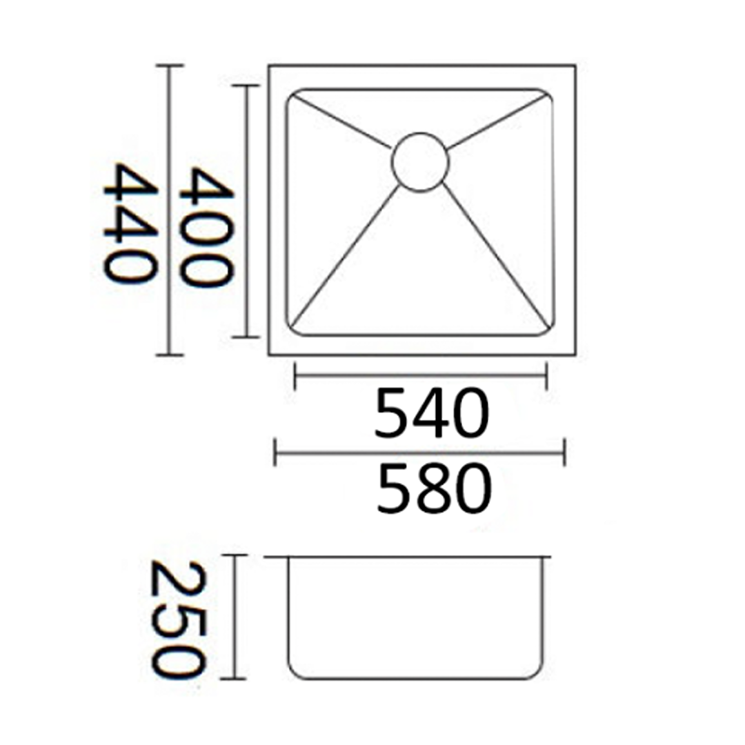 Luminare Sink 580 x 440mm