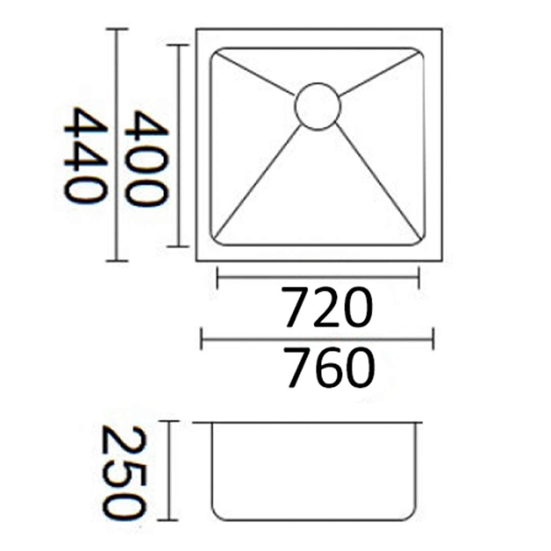 Luminare Sink 760 x 440mm