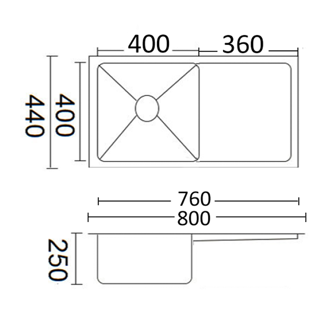 Luminare Sink 800 x 440mm