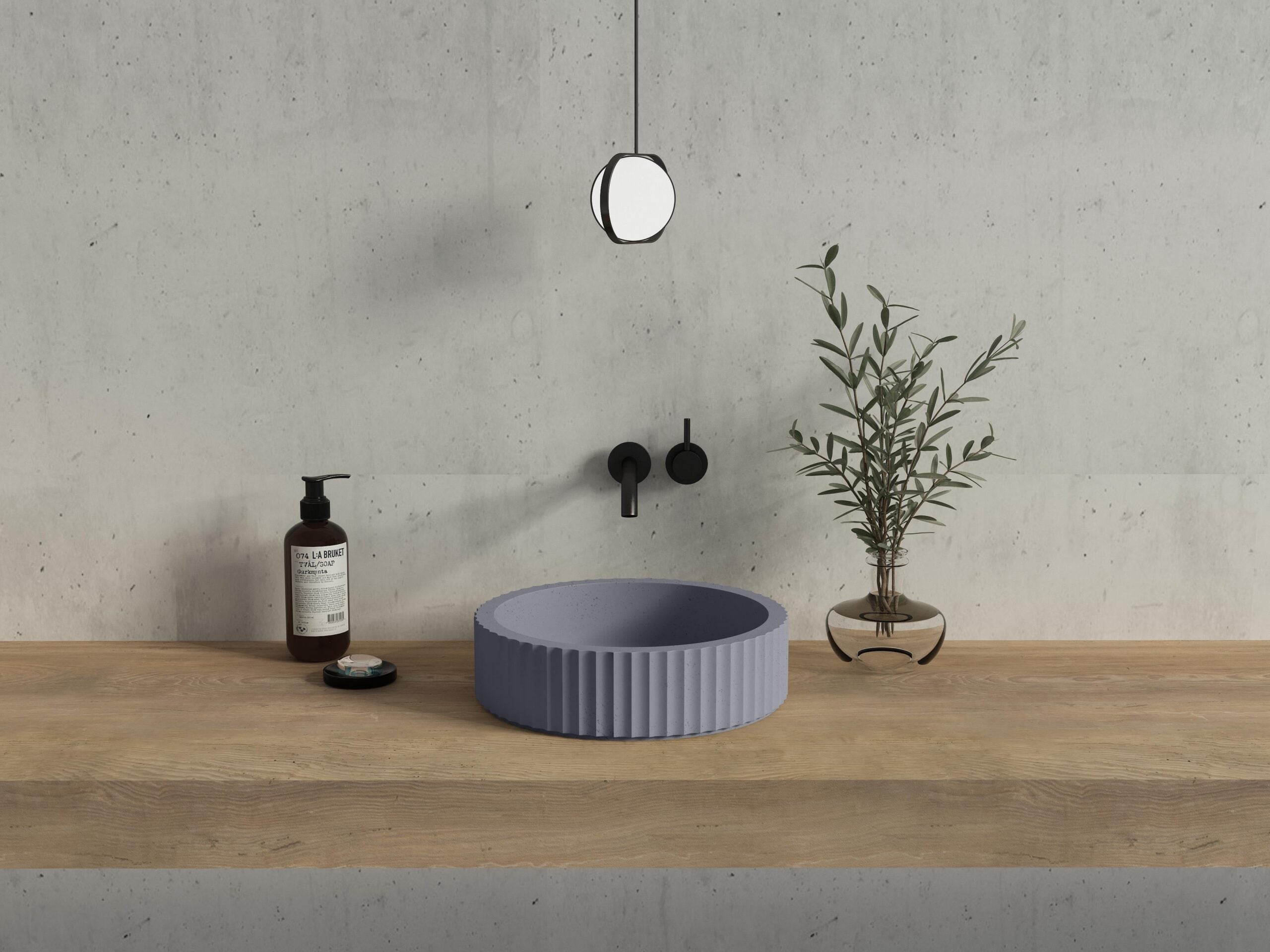 TE414 - Above Counter Basin **Matte Grey Finish**