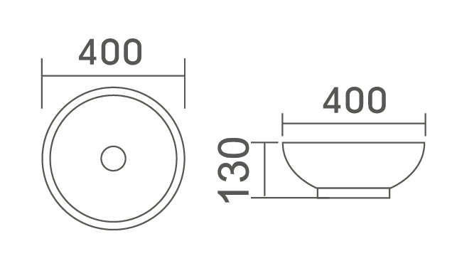 TE417 - Above Counter Basin **Matte Finish**