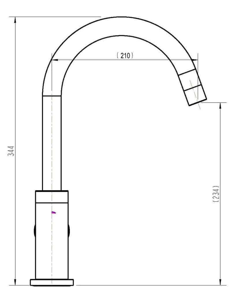 TE42 -  Pin Handle Kitchen Mixer