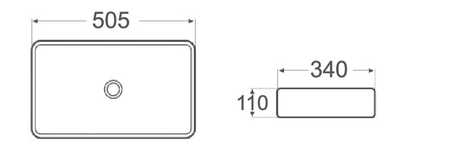 TE426 -   Above Counter Basin **Matte Finish*
