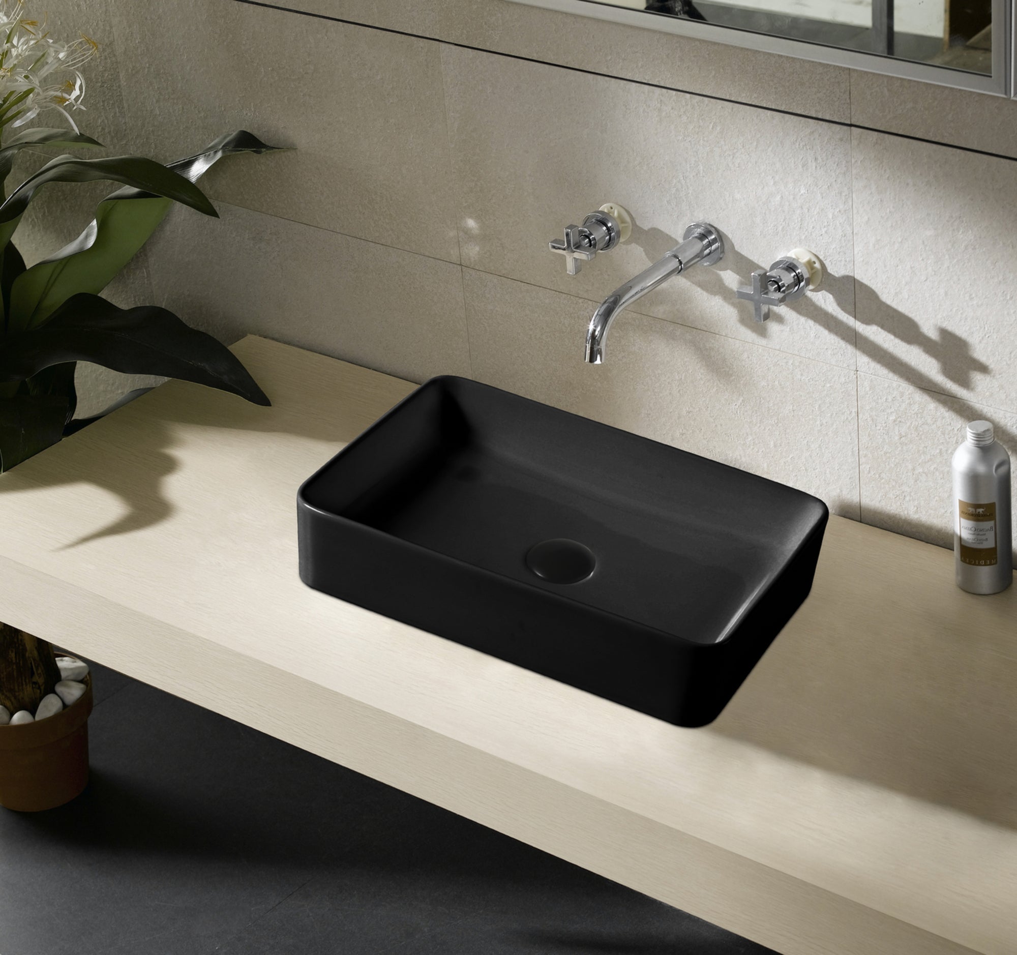 TE427-   Above Counter Basin  **Matte Black Finish**