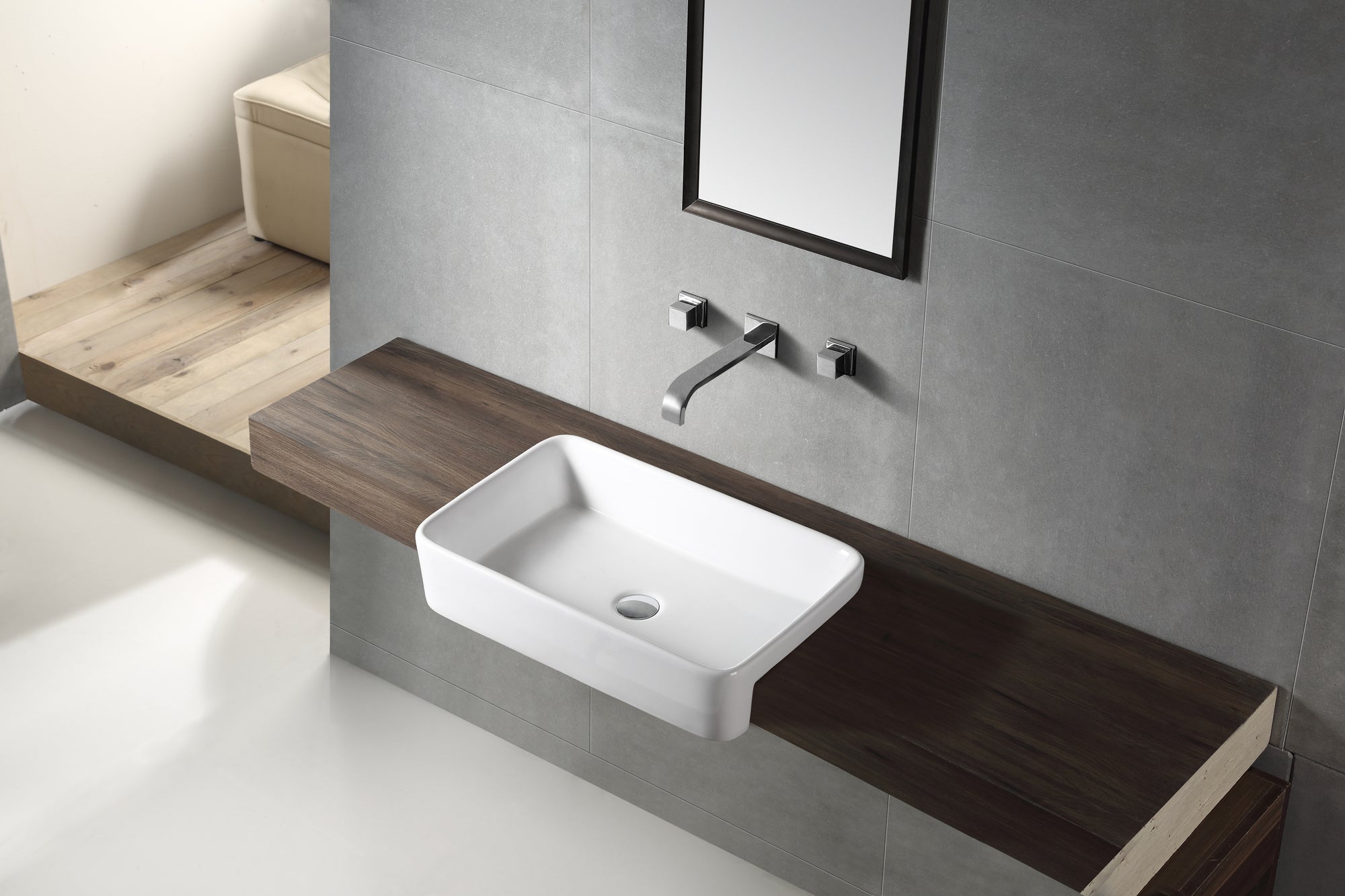 TE441 - Semi-Recess Square Basin