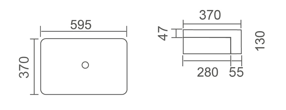 TE441 - Semi-Recess Square Basin