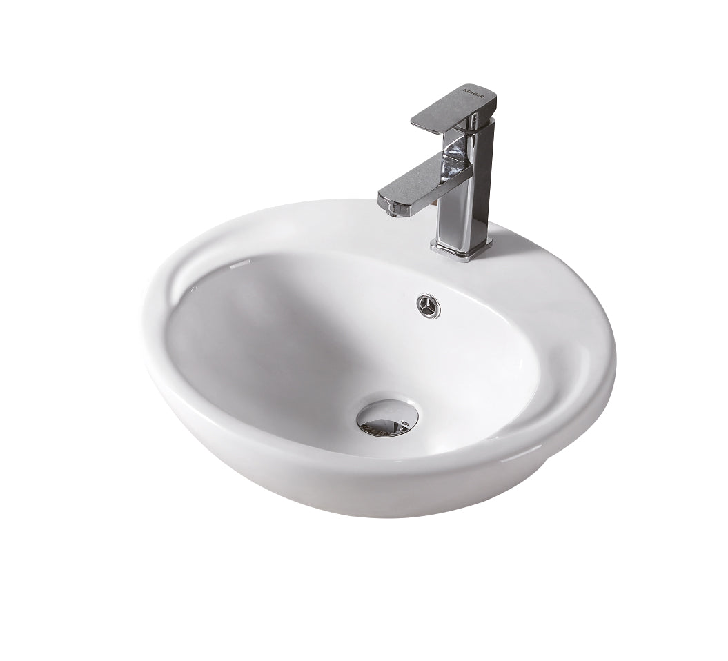 TE442 - Semi-Recess Oval Basin
