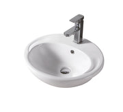 TE442 - Semi-Recess Oval Basin